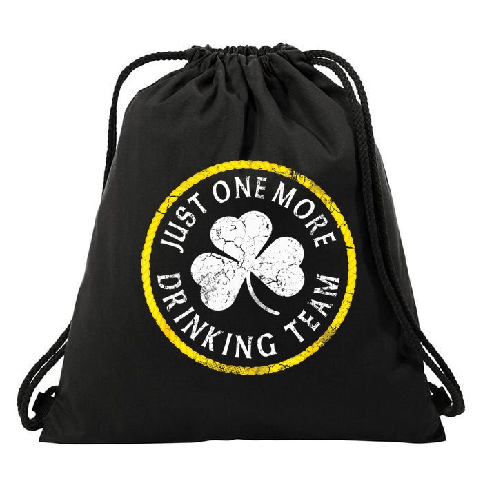 St Patricks Day Just One More Drinking Team Irish Shamrock Gift Drawstring Bag