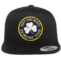 St Patricks Day Just One More Drinking Team Irish Shamrock Gift Flat Bill Trucker Hat