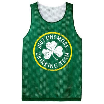 St Patricks Day Just One More Drinking Team Irish Shamrock Gift Mesh Reversible Basketball Jersey Tank