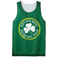 St Patricks Day Just One More Drinking Team Irish Shamrock Gift Mesh Reversible Basketball Jersey Tank