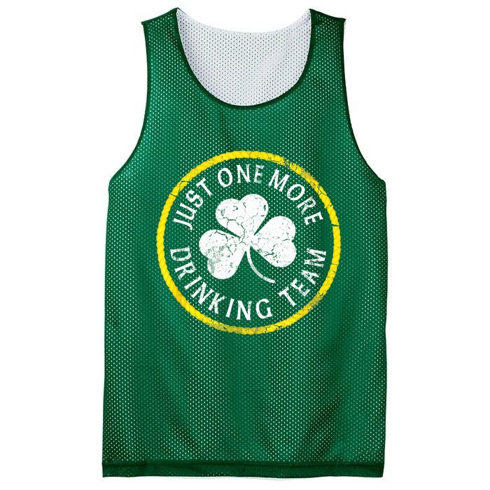 St Patricks Day Just One More Drinking Team Irish Shamrock Gift Mesh Reversible Basketball Jersey Tank