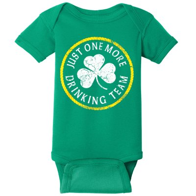 St Patricks Day Just One More Drinking Team Irish Shamrock Gift Baby Bodysuit