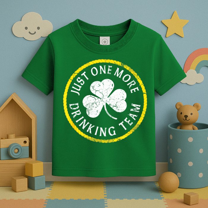 St Patricks Day Just One More Drinking Team Irish Shamrock Gift Toddler T-Shirt