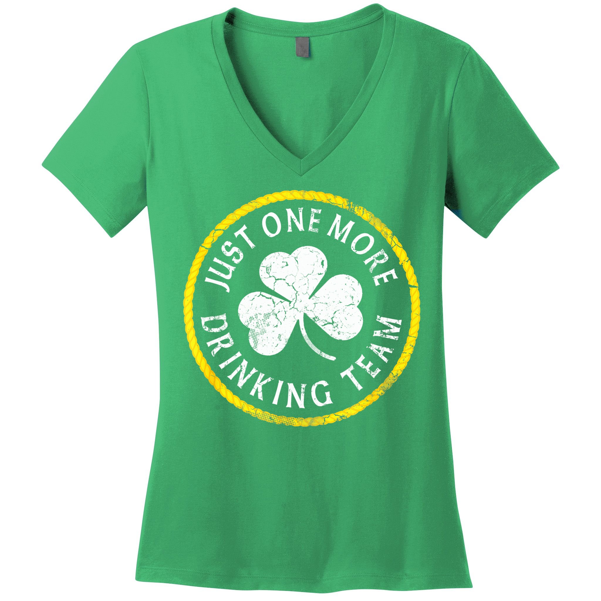 St Patricks Day Just One More Drinking Team Irish Shamrock Gift Women's V-Neck T-Shirt