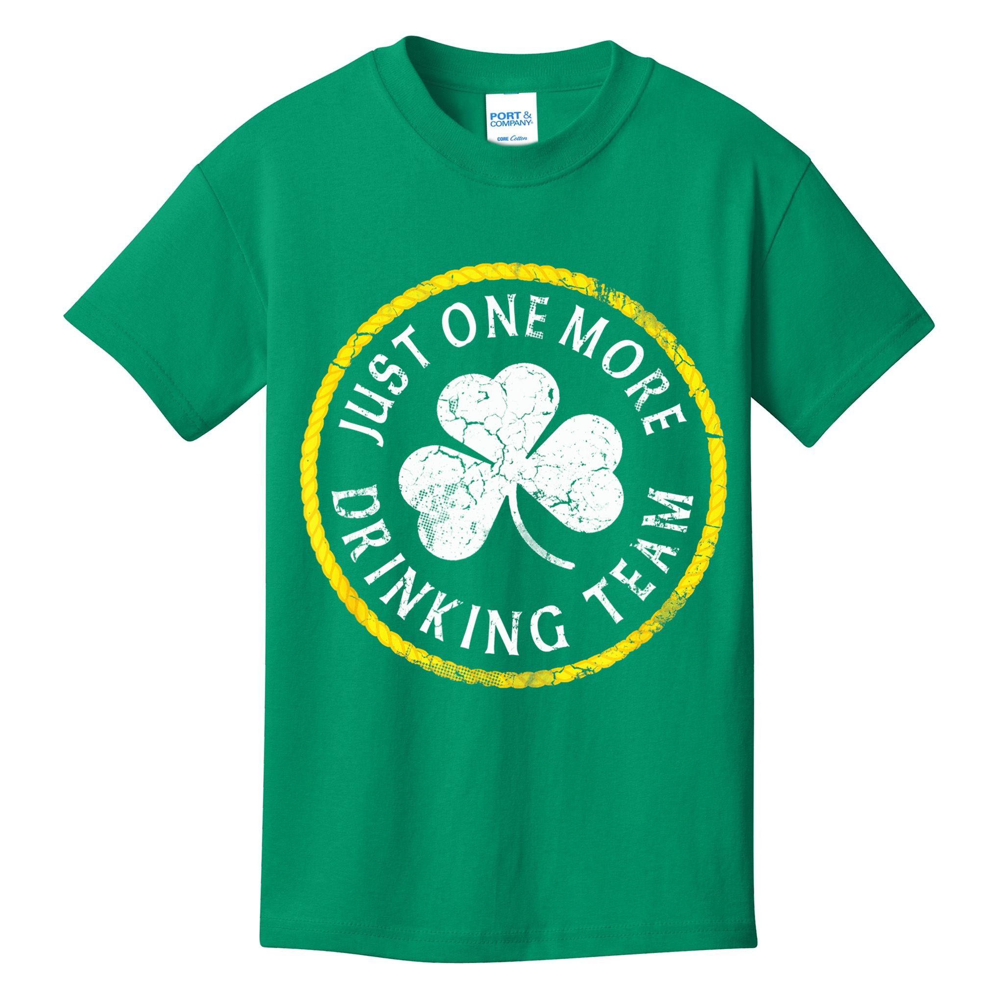St Patricks Day Just One More Drinking Team Irish Shamrock Gift Kids T-Shirt