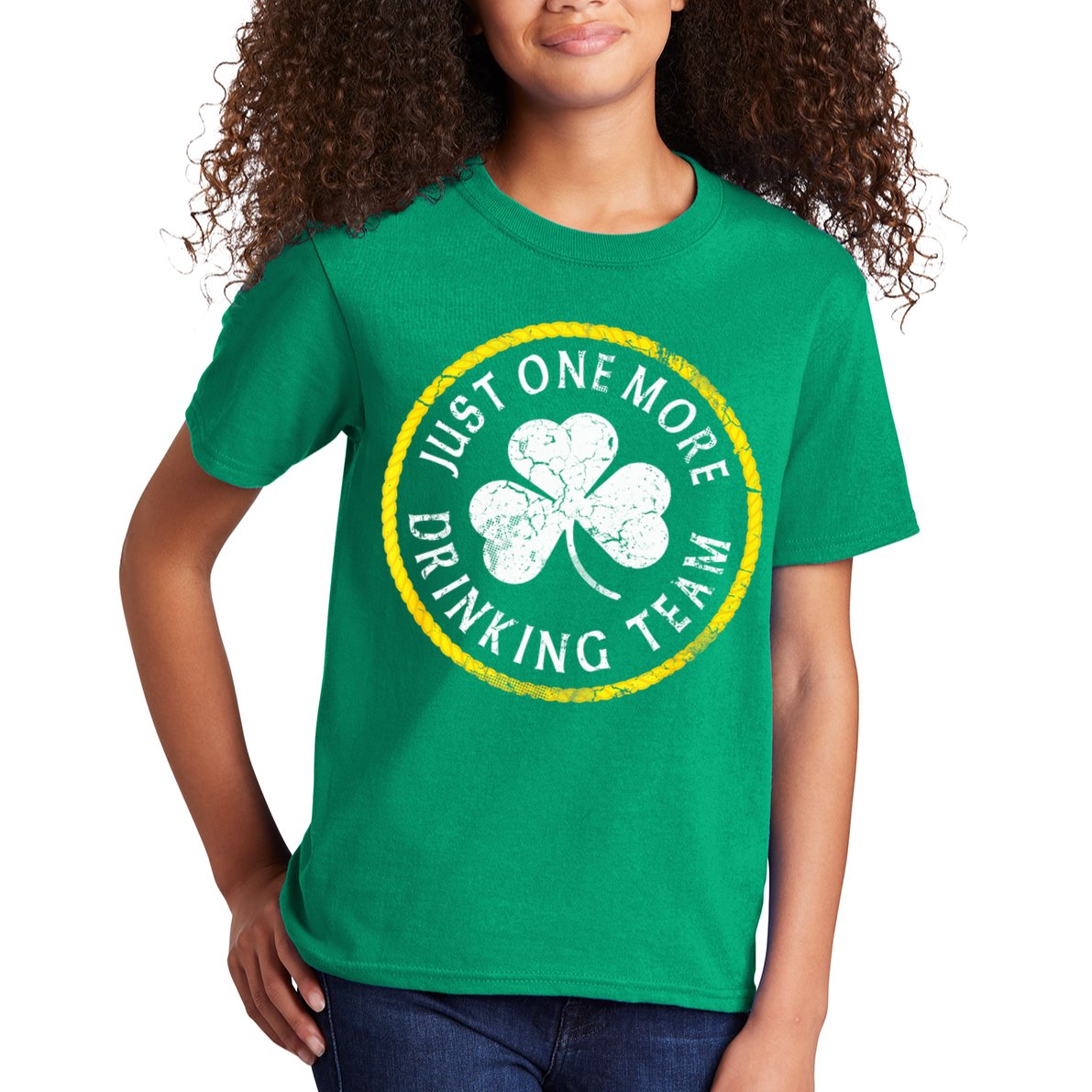 St Patricks Day Just One More Drinking Team Irish Shamrock Gift Kids T-Shirt