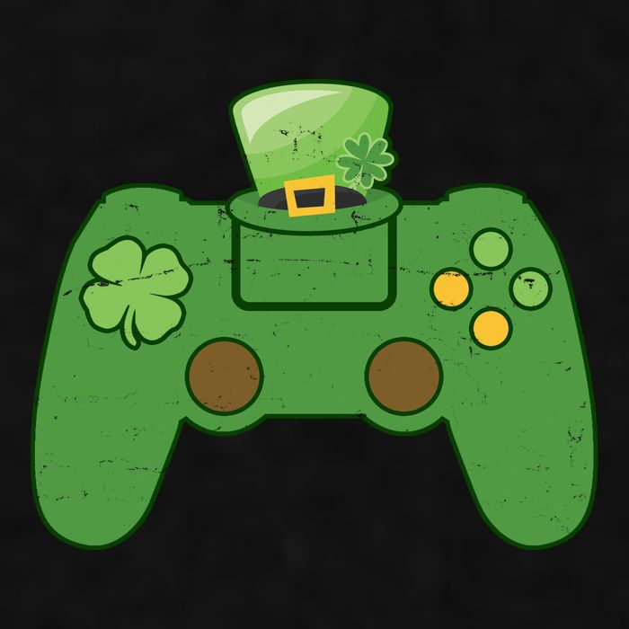 St Patrick's Day Gaming Controller Ladies PosiCharge Tri-Blend Wicking Tank