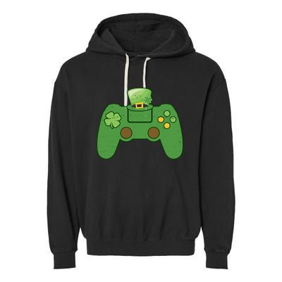 St Patrick's Day Gaming Controller Garment-Dyed Fleece Hoodie