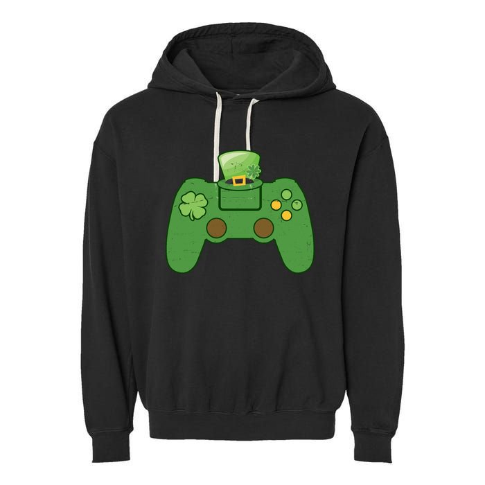 St Patrick's Day Gaming Controller Garment-Dyed Fleece Hoodie