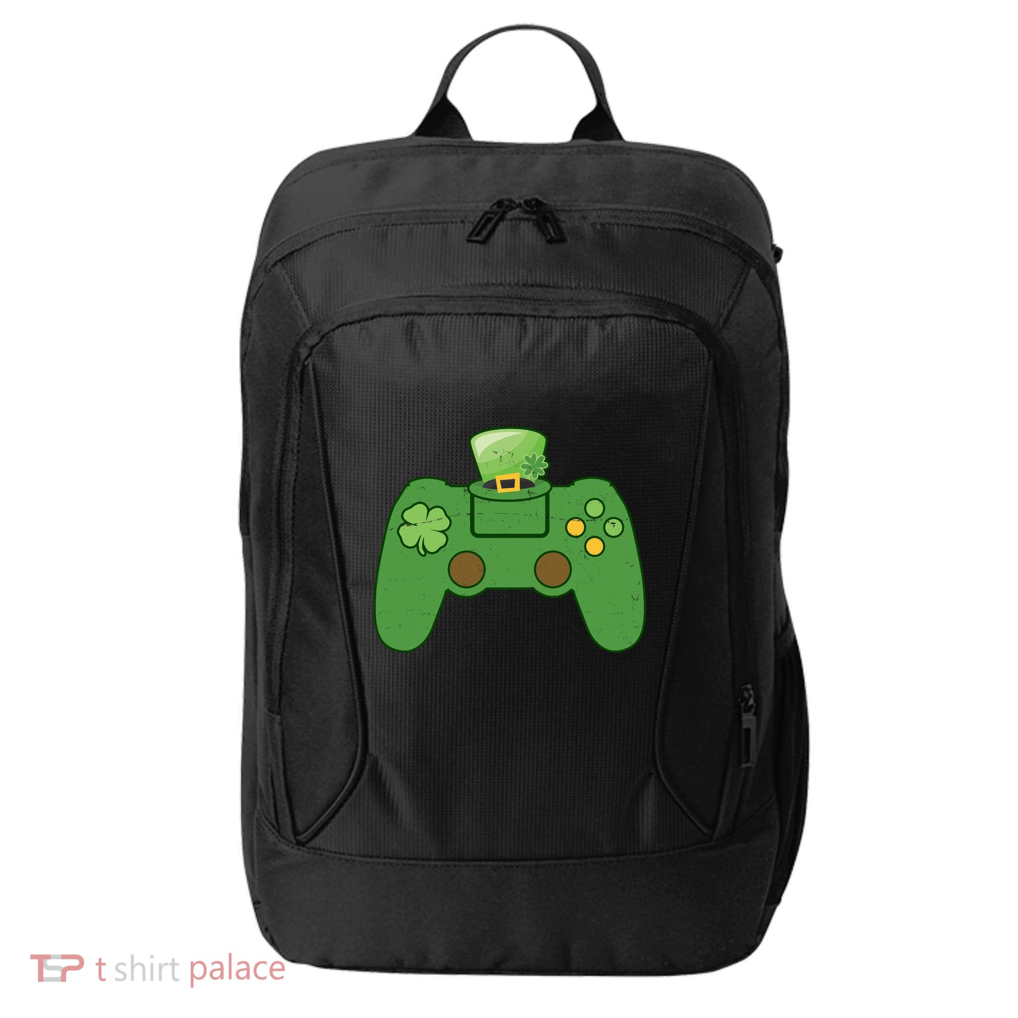 St Patrick's Day Gaming Controller City Backpack