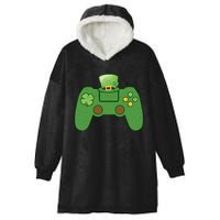 St Patrick's Day Gaming Controller Hooded Wearable Blanket