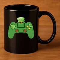St Patrick's Day Gaming Controller 11oz C Handle Ceramic Mug