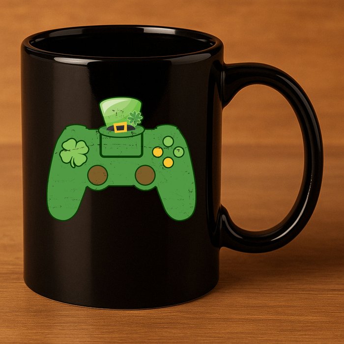 St Patrick's Day Gaming Controller 11oz C Handle Ceramic Mug