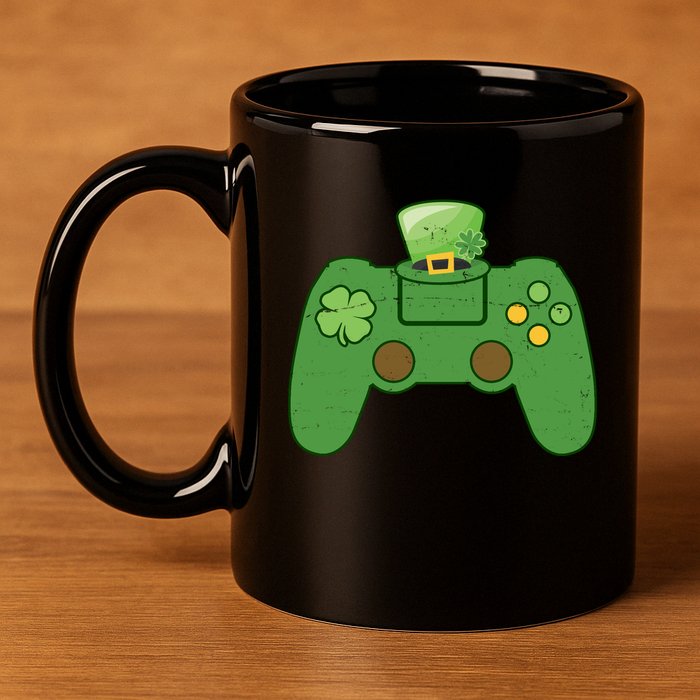 St Patrick's Day Gaming Controller 11oz C Handle Ceramic Mug