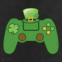St Patrick's Day Gaming Controller Crop Fleece Hoodie