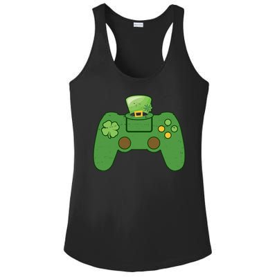 St Patrick's Day Gaming Controller Ladies PosiCharge Competitor Racerback Tank