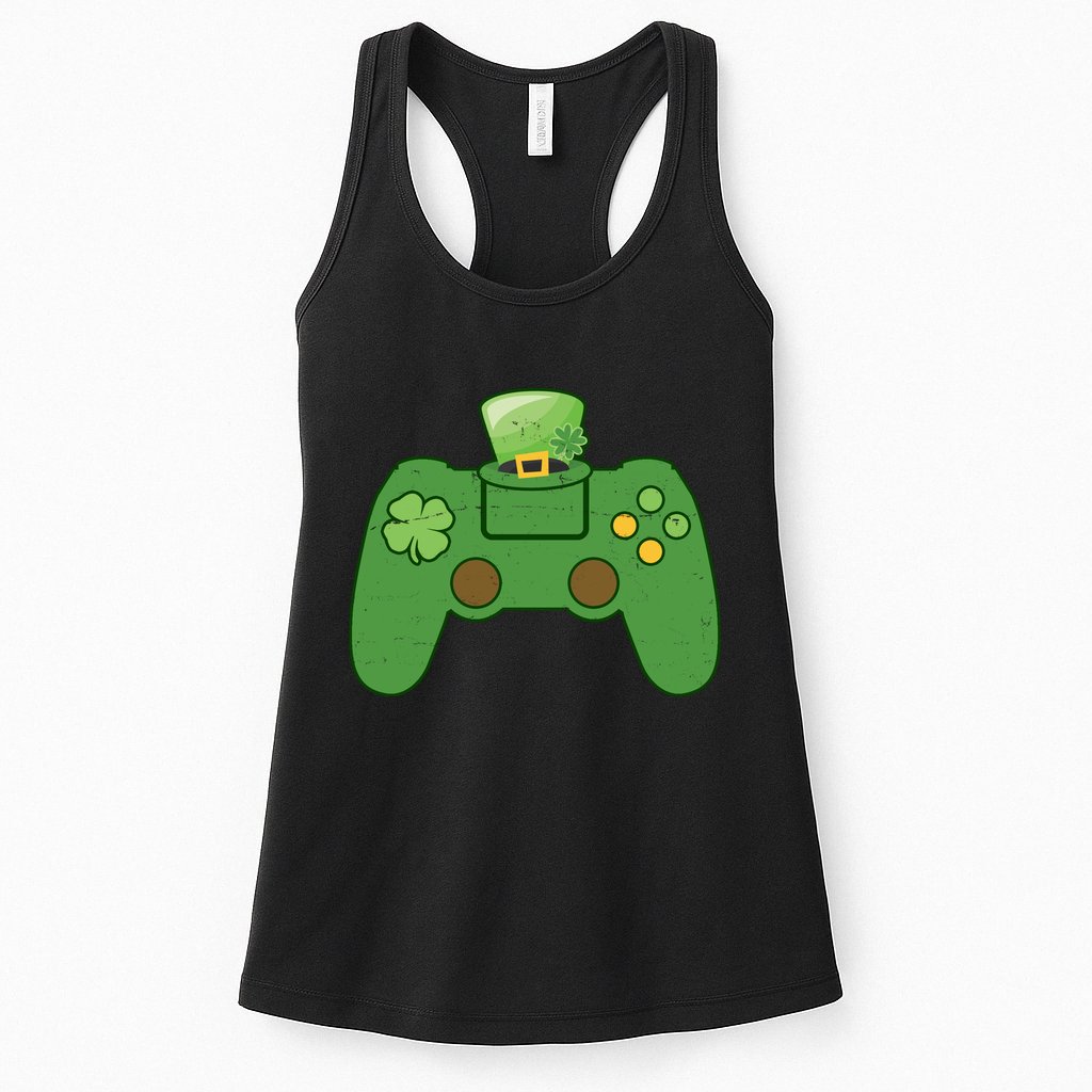 St Patrick's Day Gaming Controller Womens Tank Top