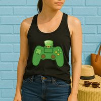 St Patrick's Day Gaming Controller Womens Tank Top