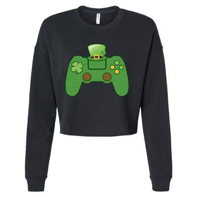 St Patrick's Day Gaming Controller Cropped Pullover Crew