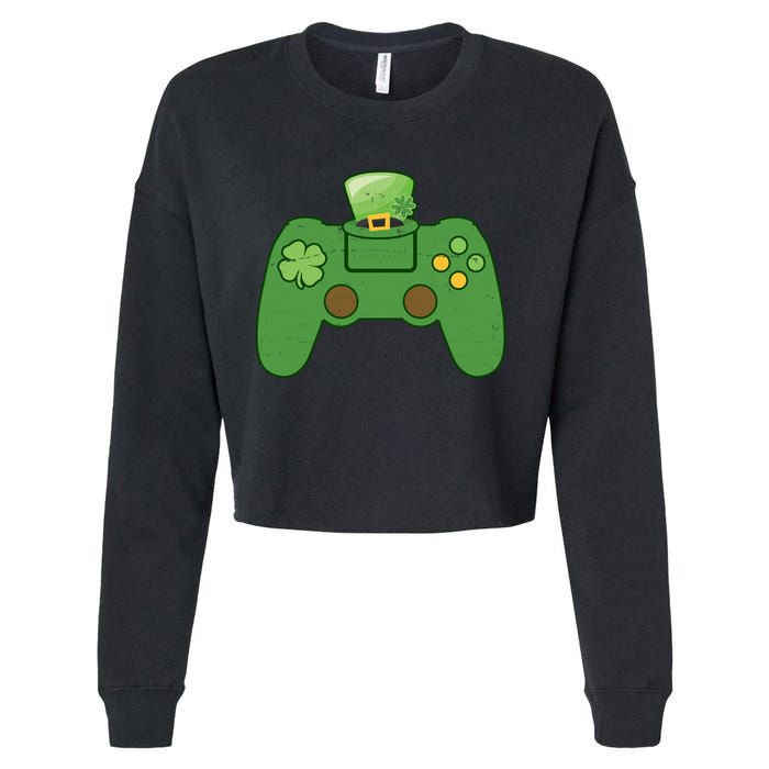 St Patrick's Day Gaming Controller Cropped Pullover Crew