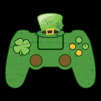 St Patrick's Day Gaming Controller Women's V-Neck T-Shirt