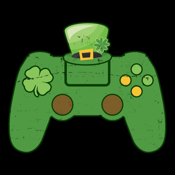 St Patrick's Day Gaming Controller Women's V-Neck T-Shirt