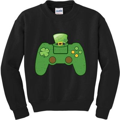 St Patrick's Day Gaming Controller Kids Sweatshirt