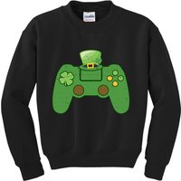St Patrick's Day Gaming Controller Kids Sweatshirt