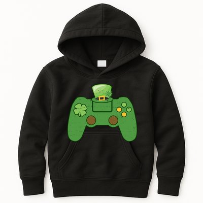 St Patrick's Day Gaming Controller Kids Hoodie