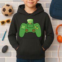St Patrick's Day Gaming Controller Kids Hoodie