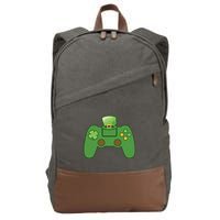 St Patrick's Day Gaming Controller Cotton Canvas Backpack