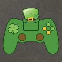 St Patrick's Day Gaming Controller Cotton Canvas Backpack