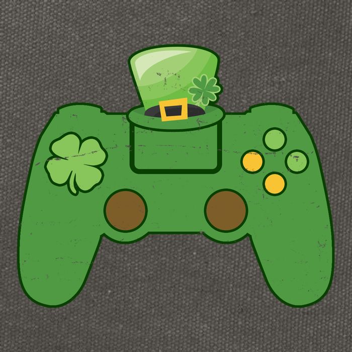 St Patrick's Day Gaming Controller Cotton Canvas Backpack