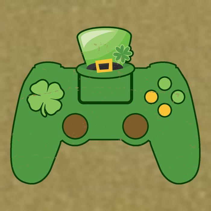 St Patrick's Day Gaming Controller Garment-Dyed Women's Muscle Tee