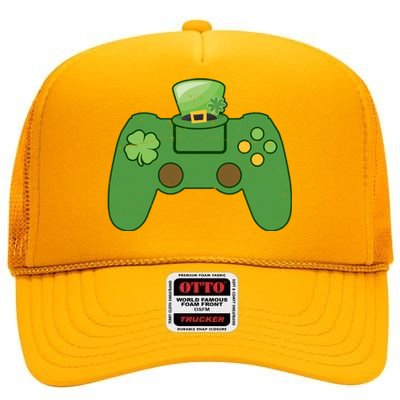 St Patrick's Day Gaming Controller High Crown Mesh Back Trucker Hat