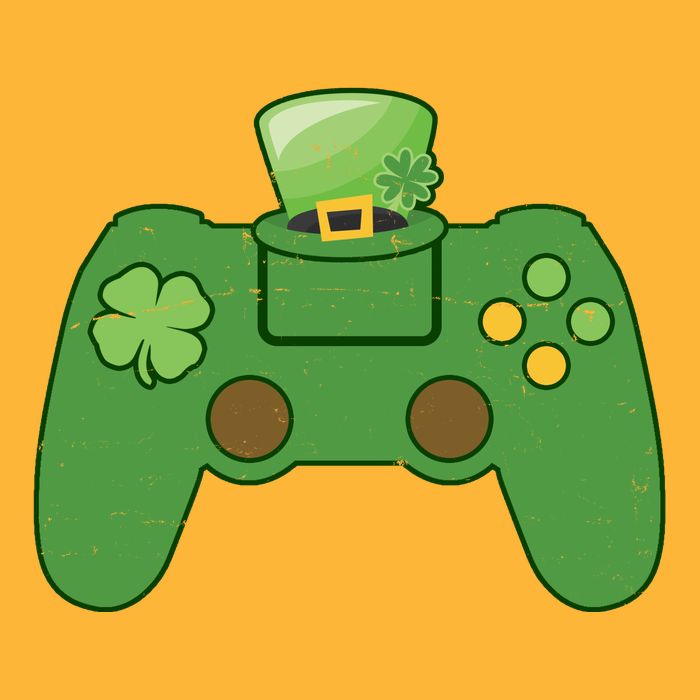 St Patrick's Day Gaming Controller Premium T-Shirt