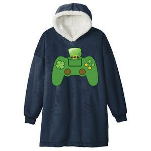 St Patrick's Day Gaming Controller Hooded Wearable Blanket