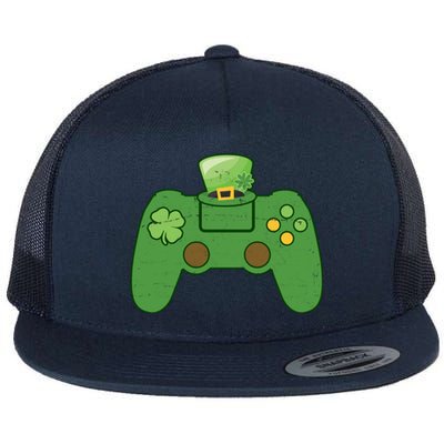 St Patrick's Day Gaming Controller Flat Bill Trucker Hat