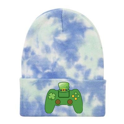 St Patrick's Day Gaming Controller Tie Dye 12in Knit Beanie