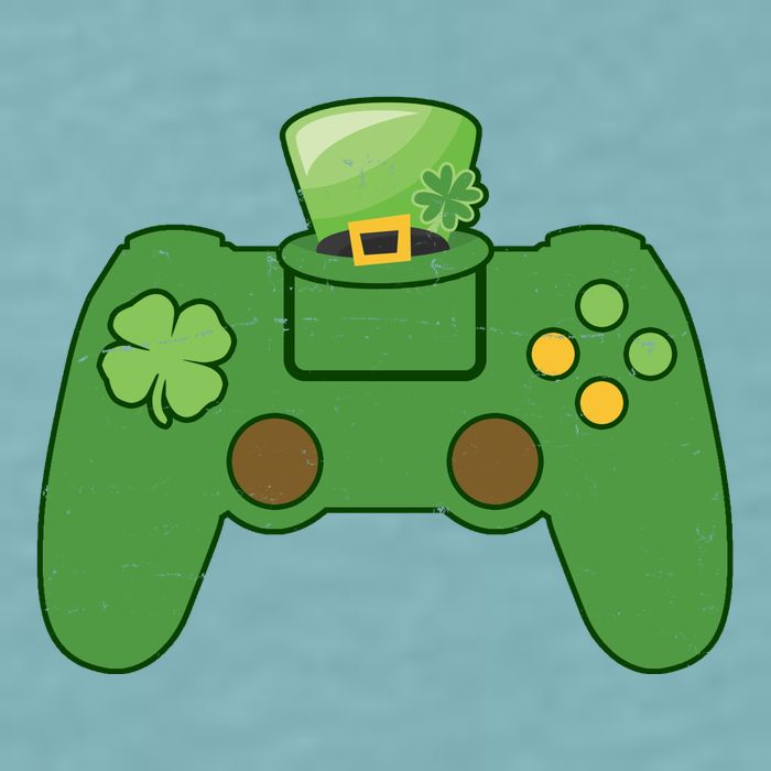 St Patrick's Day Gaming Controller Sueded Cloud Jersey T-Shirt