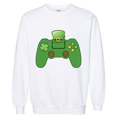 St Patrick's Day Gaming Controller Garment-Dyed Sweatshirt