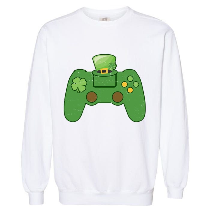St Patrick's Day Gaming Controller Garment-Dyed Sweatshirt