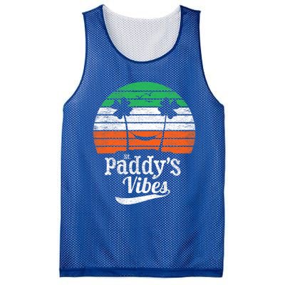 St Patrick Day Vintage St Paddy's Vibes Lucky Shamrock Beach Cute Gift Mesh Reversible Basketball Jersey Tank