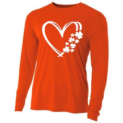 St Patricks Day Irish Heart Shamrocks Cooling Performance Long Sleeve Crew