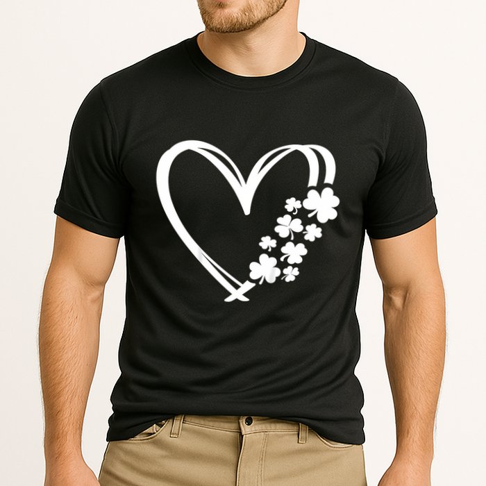 St Patricks Day Irish Heart Shamrocks Performance Shirt