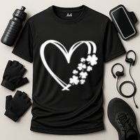 St Patricks Day Irish Heart Shamrocks Performance Shirt