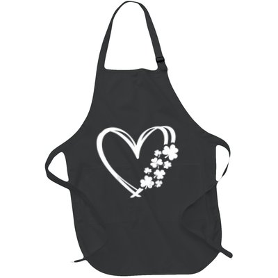 St Patricks Day Irish Heart Shamrocks Apron