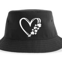 St Patricks Day Irish Heart Shamrocks Sustainable Bucket Hat
