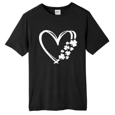 St Patricks Day Irish Heart Shamrocks Tall Fusion ChromaSoft Performance T-Shirt