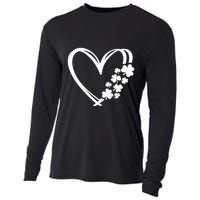 St Patricks Day Irish Heart Shamrocks Cooling Performance Long Sleeve Crew